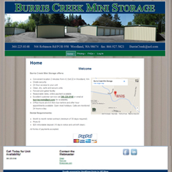 Burris Creek Mini Storage website